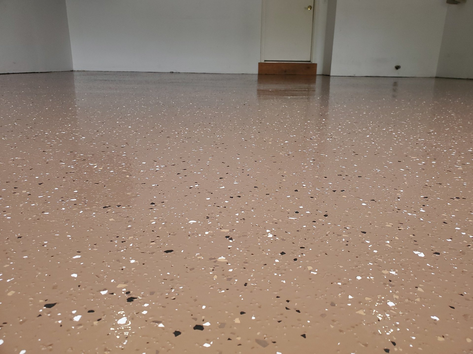 Epoxy floor coating for a garage