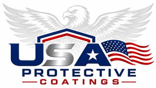 USA Protective Coatings logo with eagle, shield, star and American flag design